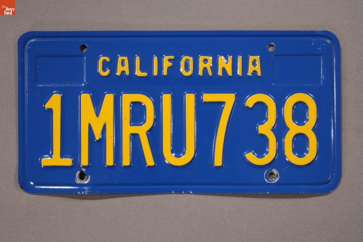 Pair of California License Plates, 1986