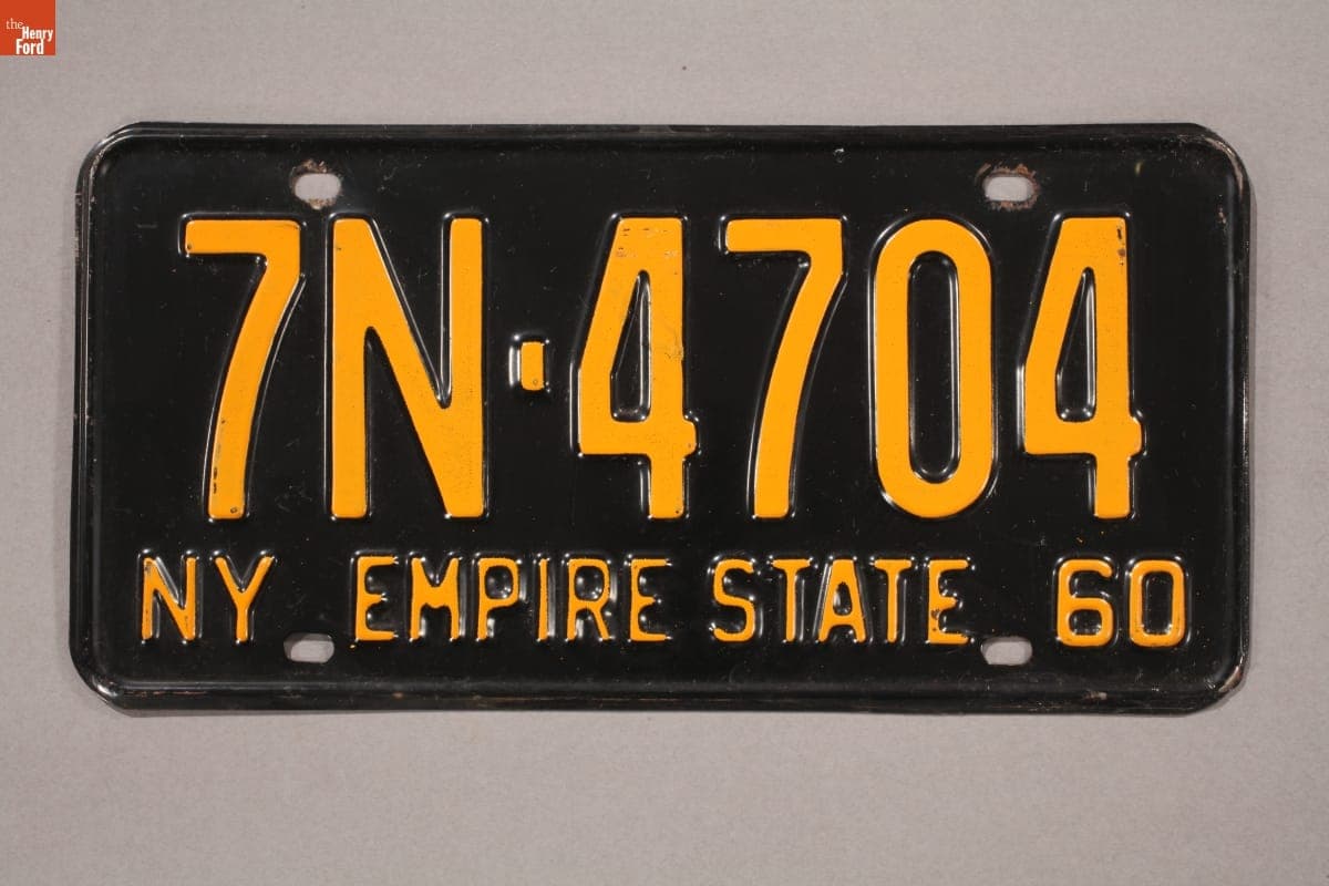 Pair of New York License Plates, 1960