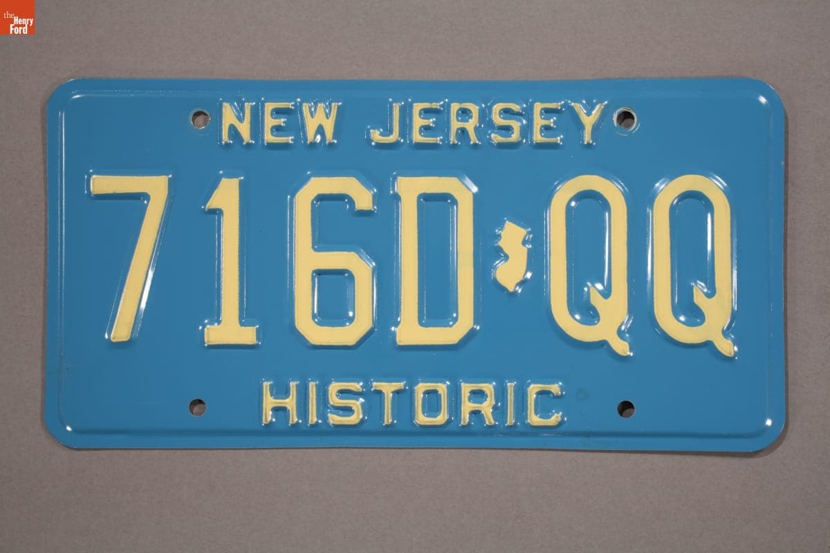 Pair of New Jersey Historic Vehicle License Plates, 1978-1986