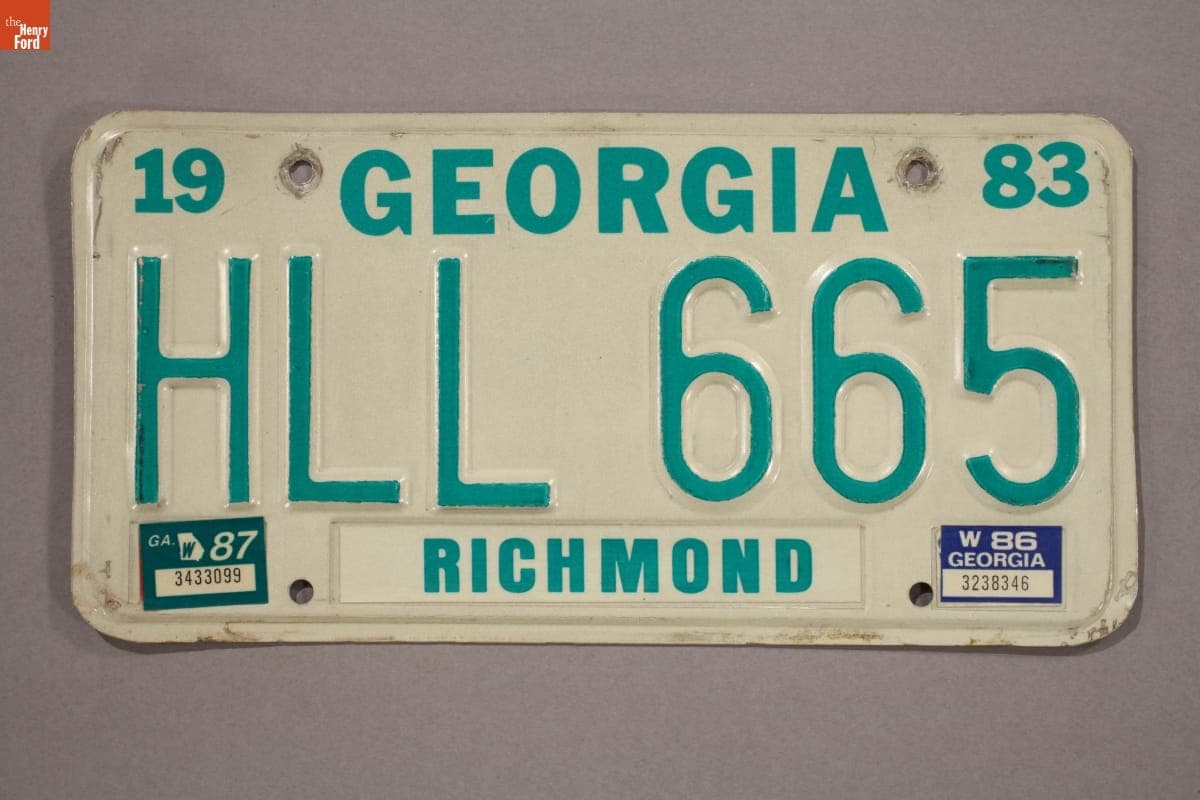Georgia License Plate, 1983