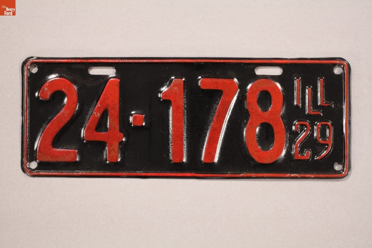 Illinois License Plate, 1929