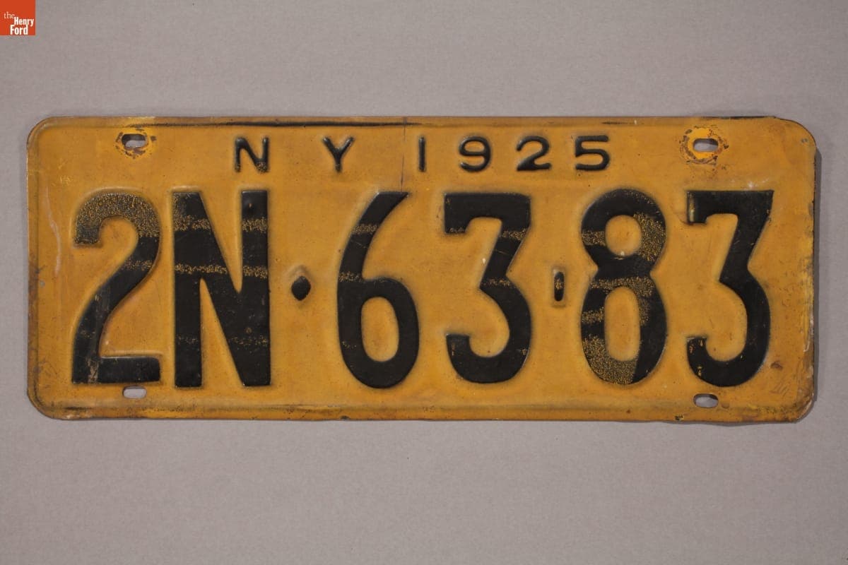 Pair of New York License Plates, 1925