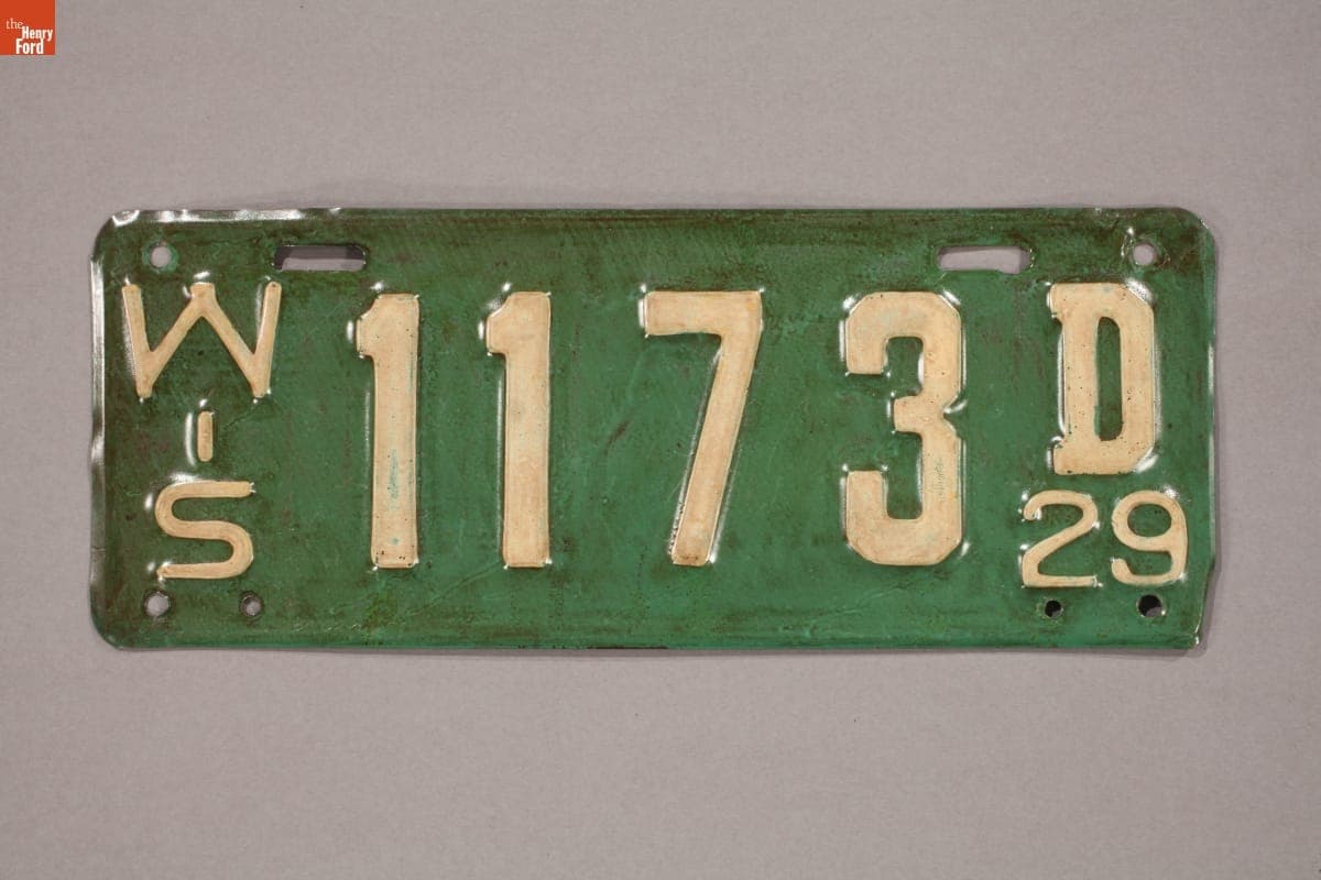 Wisconsin License Plate, 1929