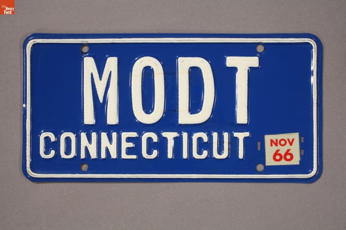 Connecticut License Plate, 1966