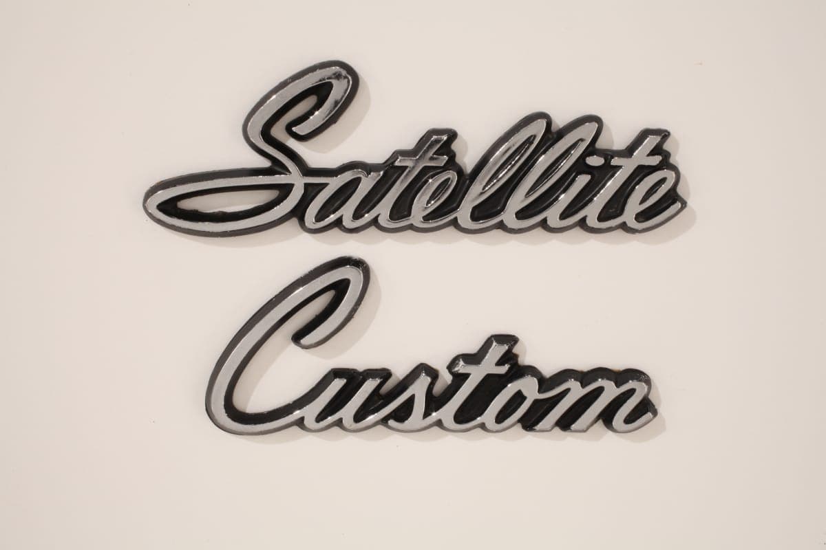 Plymouth Satellite Custom Nameplate, 1968-1969