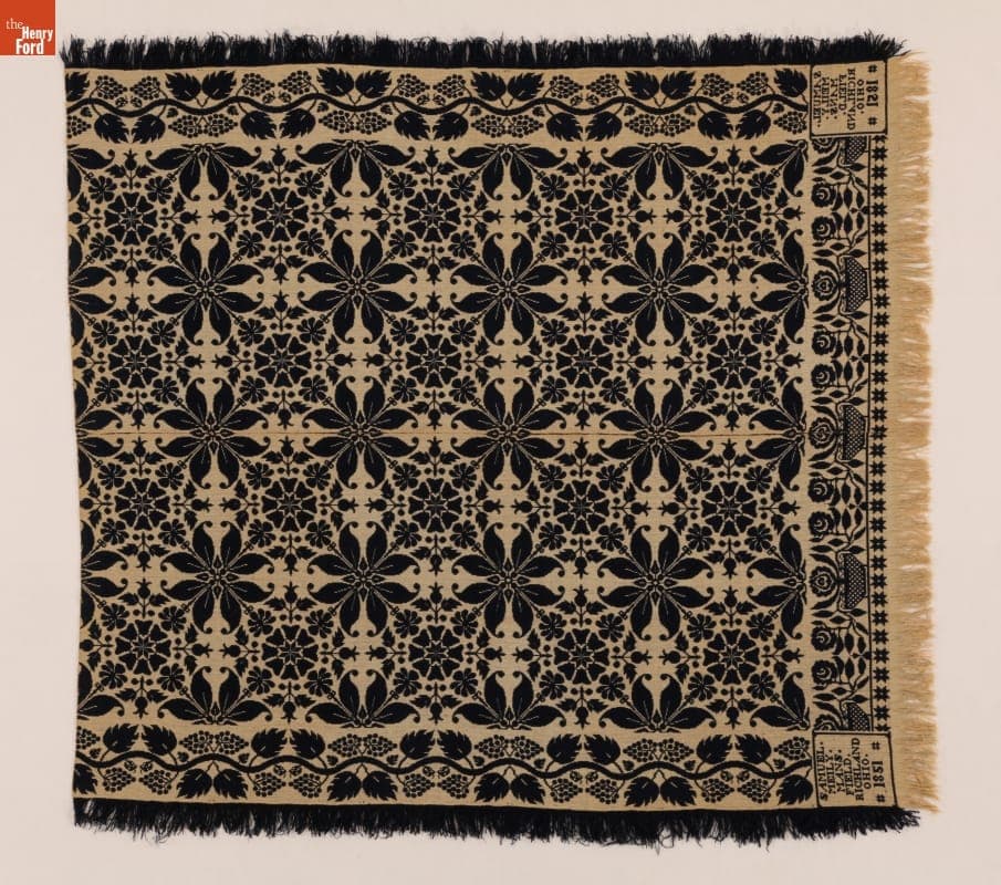Coverlet Woven by Samuel Meily, Sr., 1851
