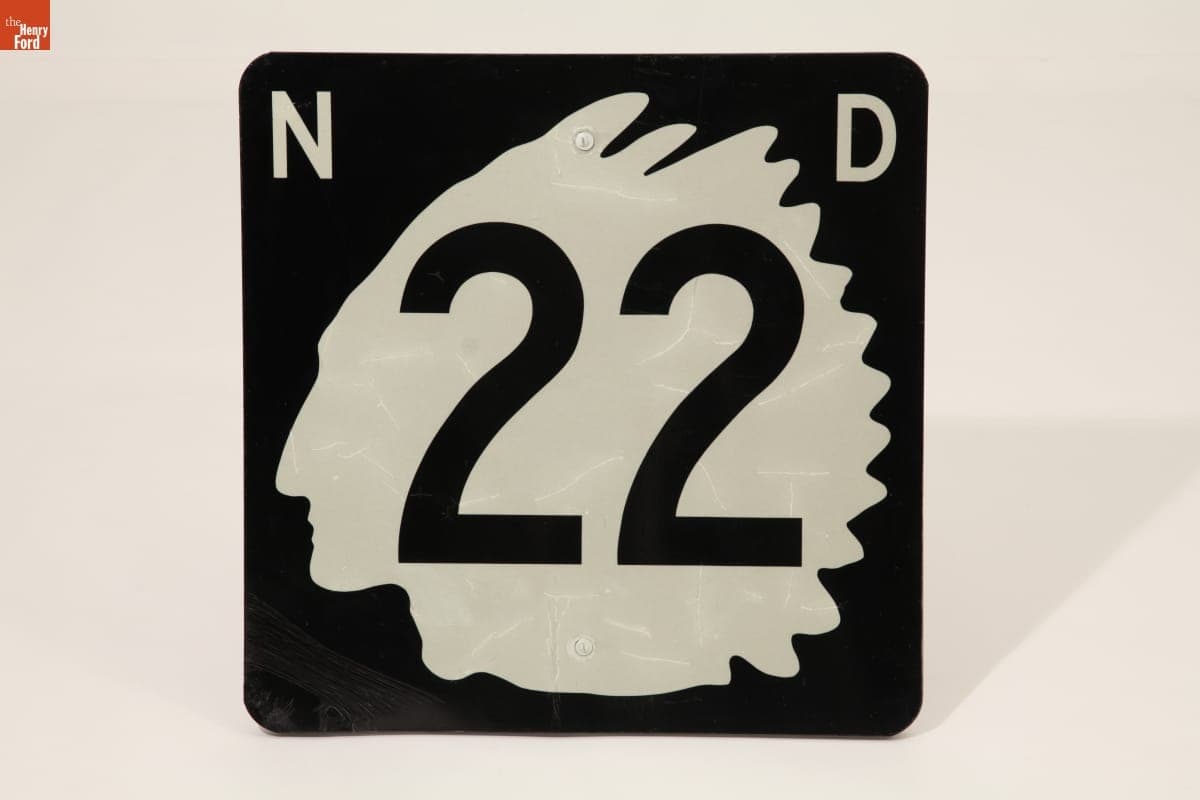 North Dakota Highway 22 Sign, circa 1955