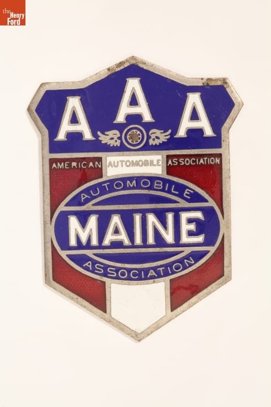 Maine Automobile Association Badge, 1920-1932