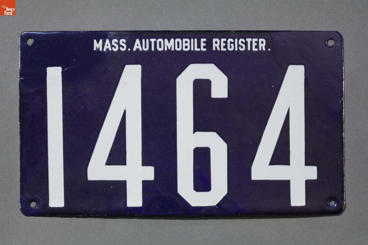 Massachusetts Automobile Register License Plate, 1903