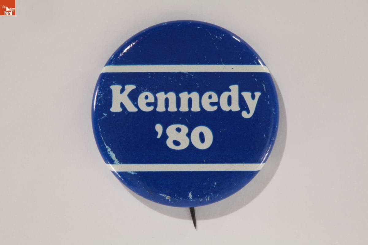 Political Campaign Button, Ted Kennedy, 1980