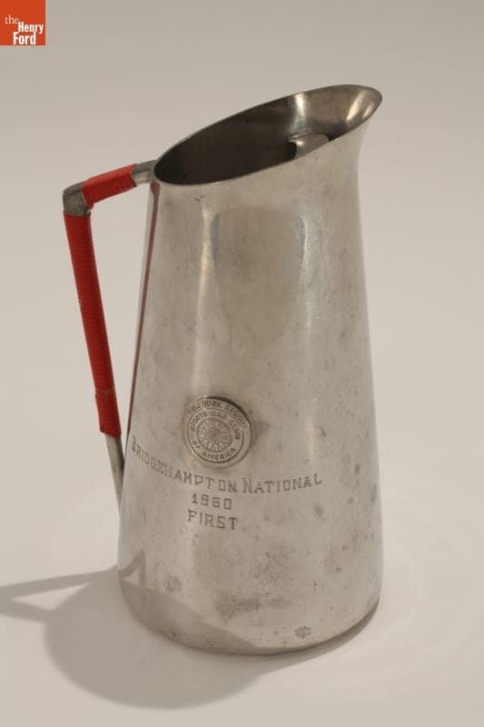 Trophy Awarded to William Mitchell's Stingray at Bridgehampton National Race, 1960