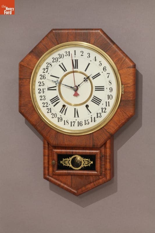 Drop Octagon Type Wall Clock, 1871-1900