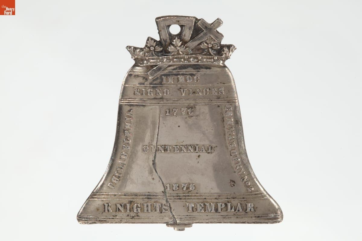 Centennial Exhibition Knights Templar Commandery No. 2 Badge, 1876