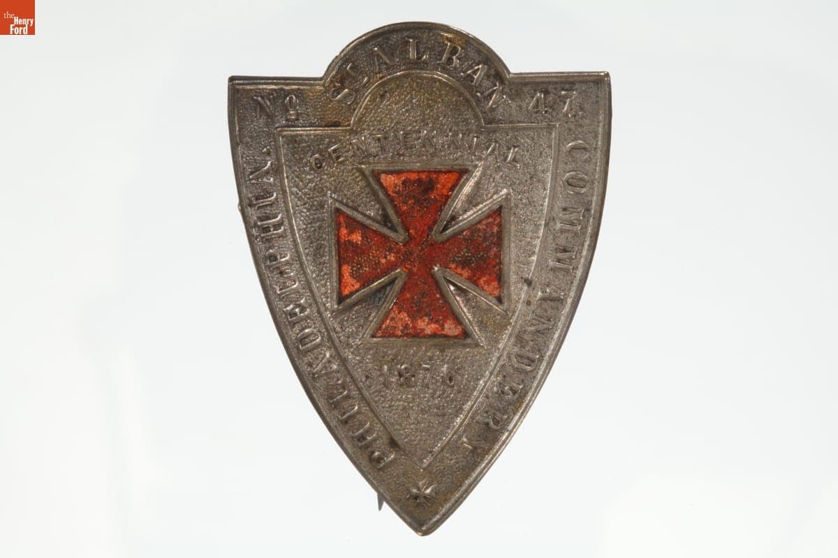 Centennial Exhibition Knights Templar Badge, 1876