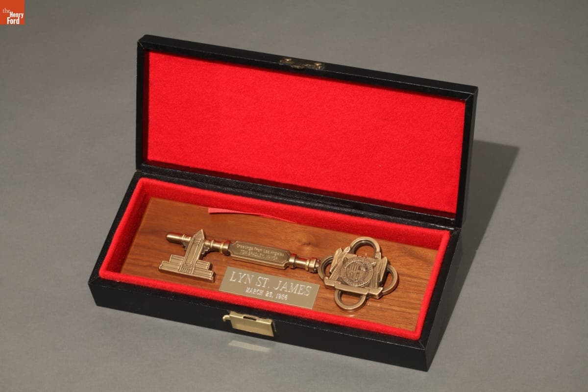 Key to the City of Los Angeles Presented to Lyn St. James, 1986