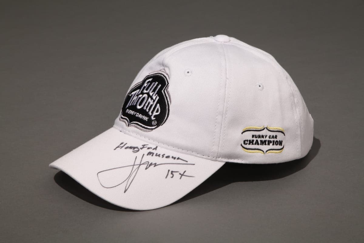 Cap Presented to John Force After Winning His 15th NHRA Championship, 2010