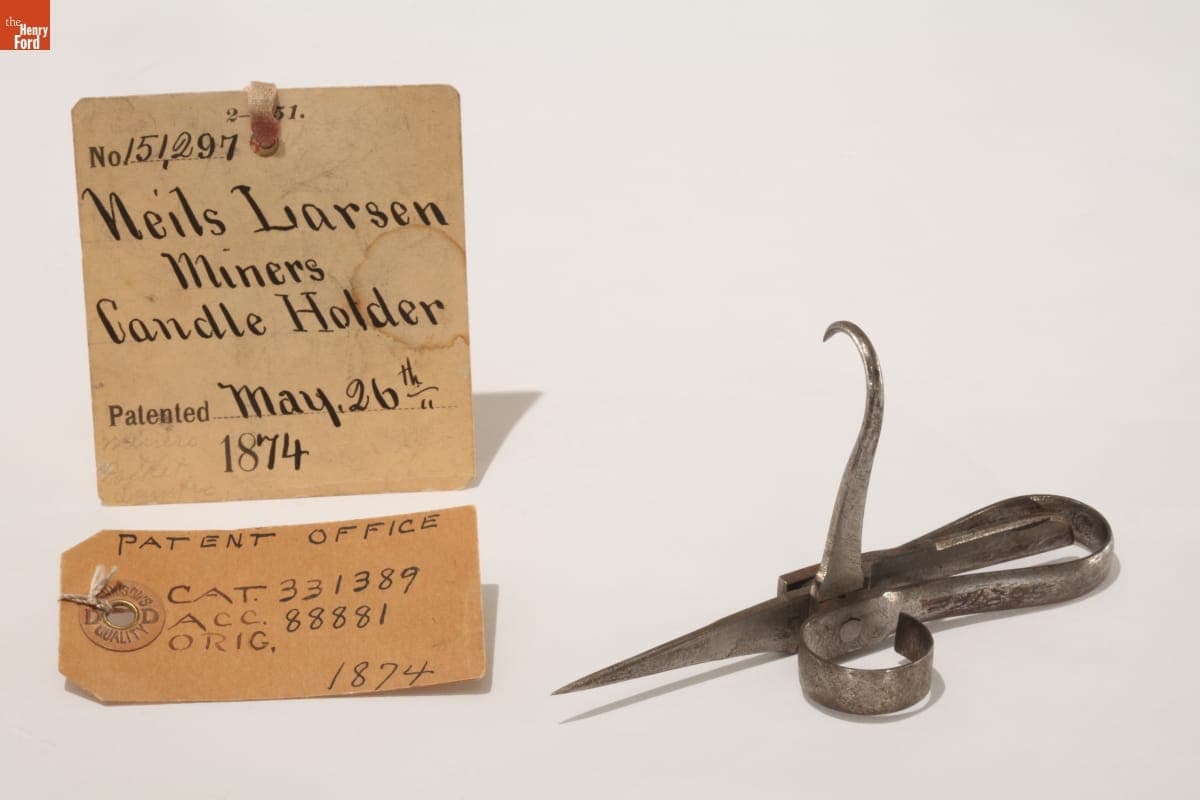 Patent Model of Miners' Candle Holder, 1874
