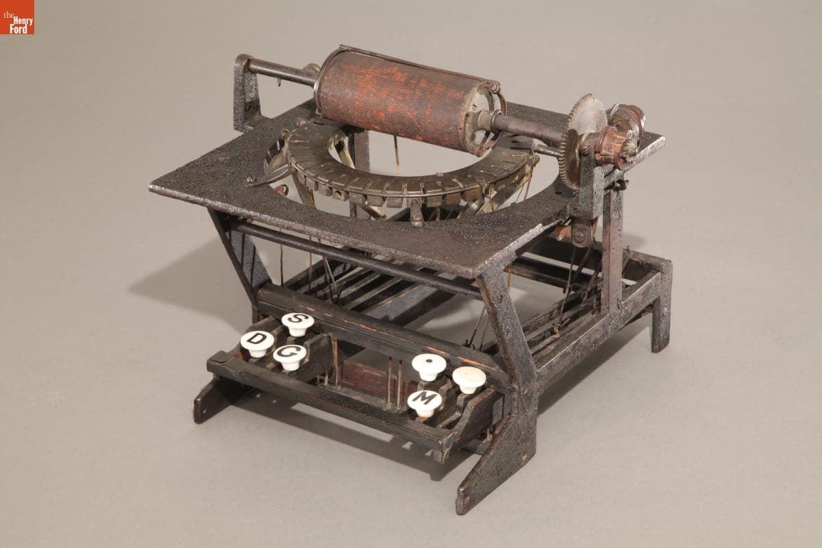 Patent Model of Sholes & Glidden Typewriter, 1874-1878