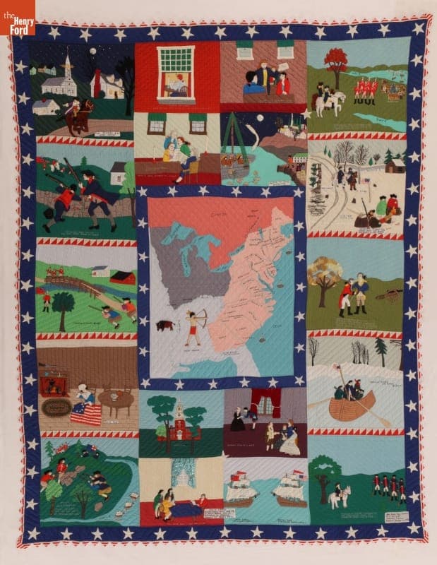"Sons of Liberty" Bicentennial Quilt by Della May Morris, 1976