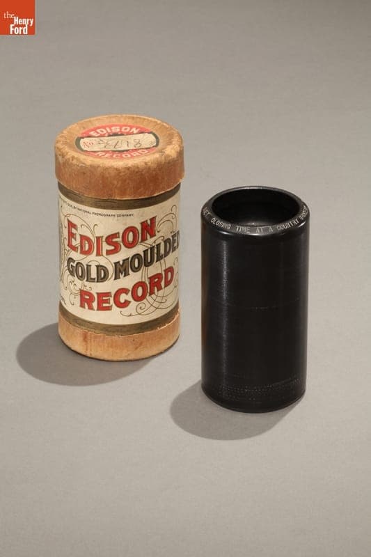 Edison Gold Moulded Cylinder Record, "Closing Time at a Country Grocery," 1902