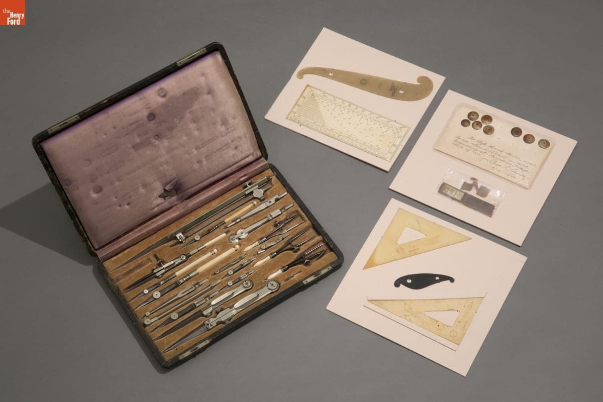 Set of Drafting Tools Used by Charles Lorenzo Clarke, While Working for Thomas Edison