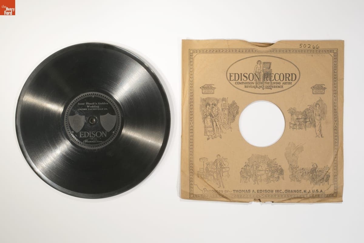 Edison Diamond Disc Record, "Gasoline Gus and His Jitney Bus" / "Aunt Dinah's Golden Wedding," 1915