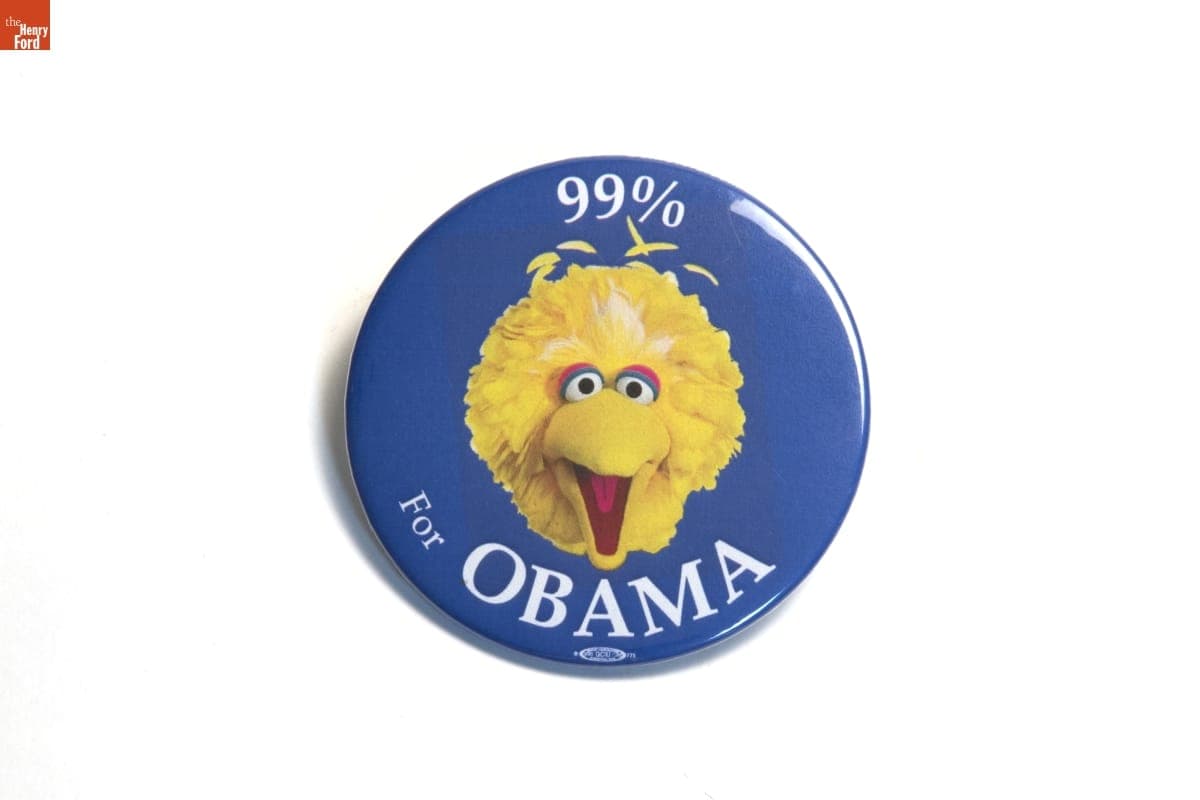 Big Bird 99% for Obama Button, 2012