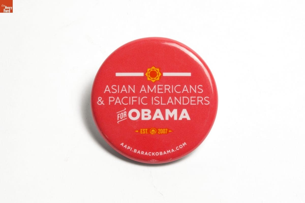 Asian Americans & Pacific Islanders for Obama Button, 2012
