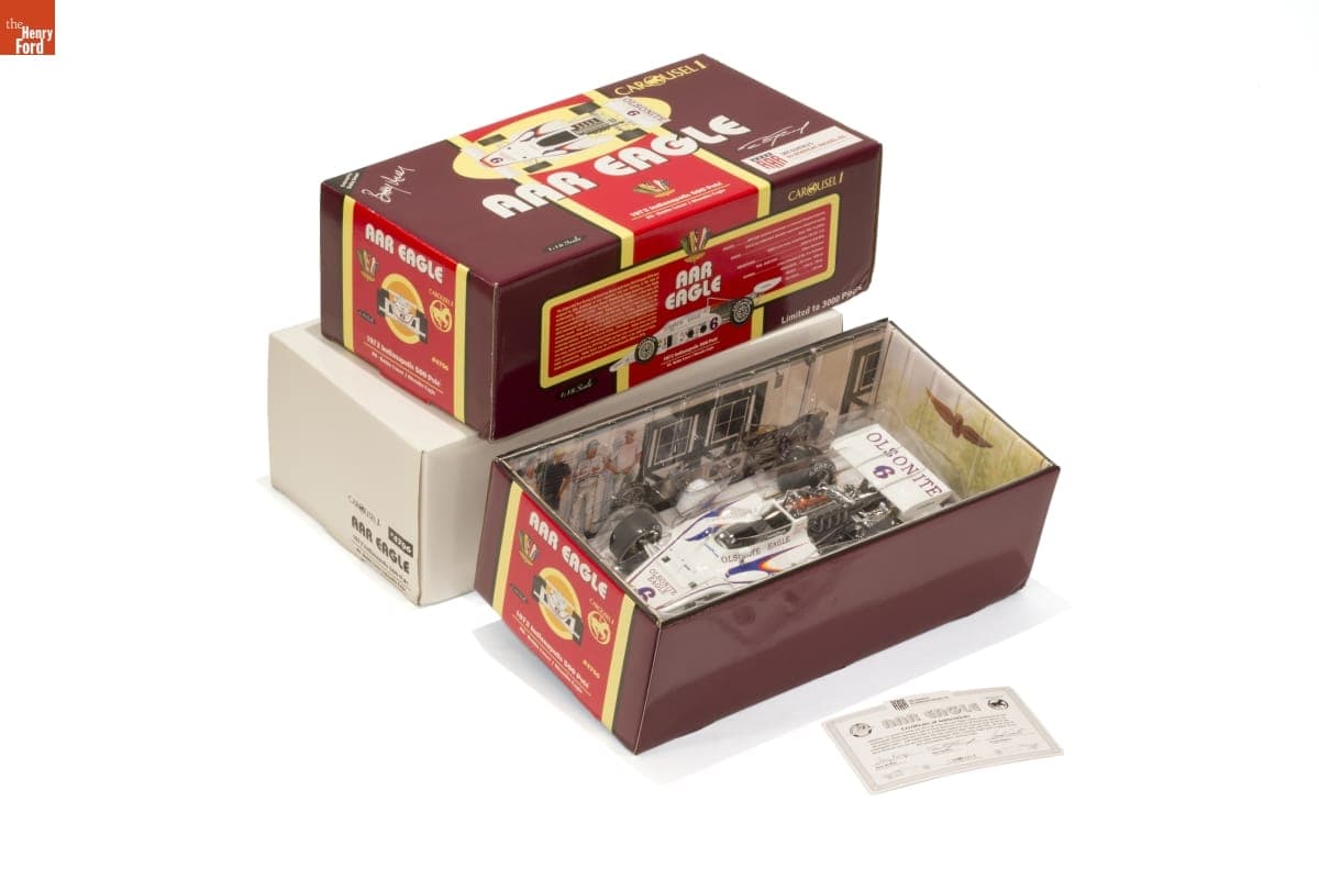 Scale Model of Eagle #6 Race Car, Driven by Bobby Unser at 1972 Indianapolis 500