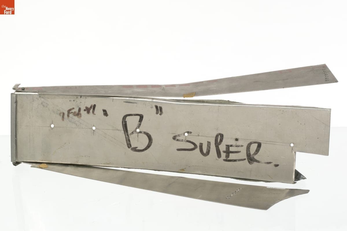 Scale Model of Indy Car Side Pod Tunnel Used for Airflow Testing, 1981