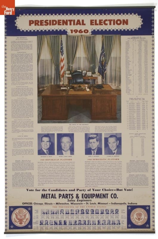 Poster, "Presidential Election 1960: Vote for the Candidates and Party of Your Choice--But Vote!"