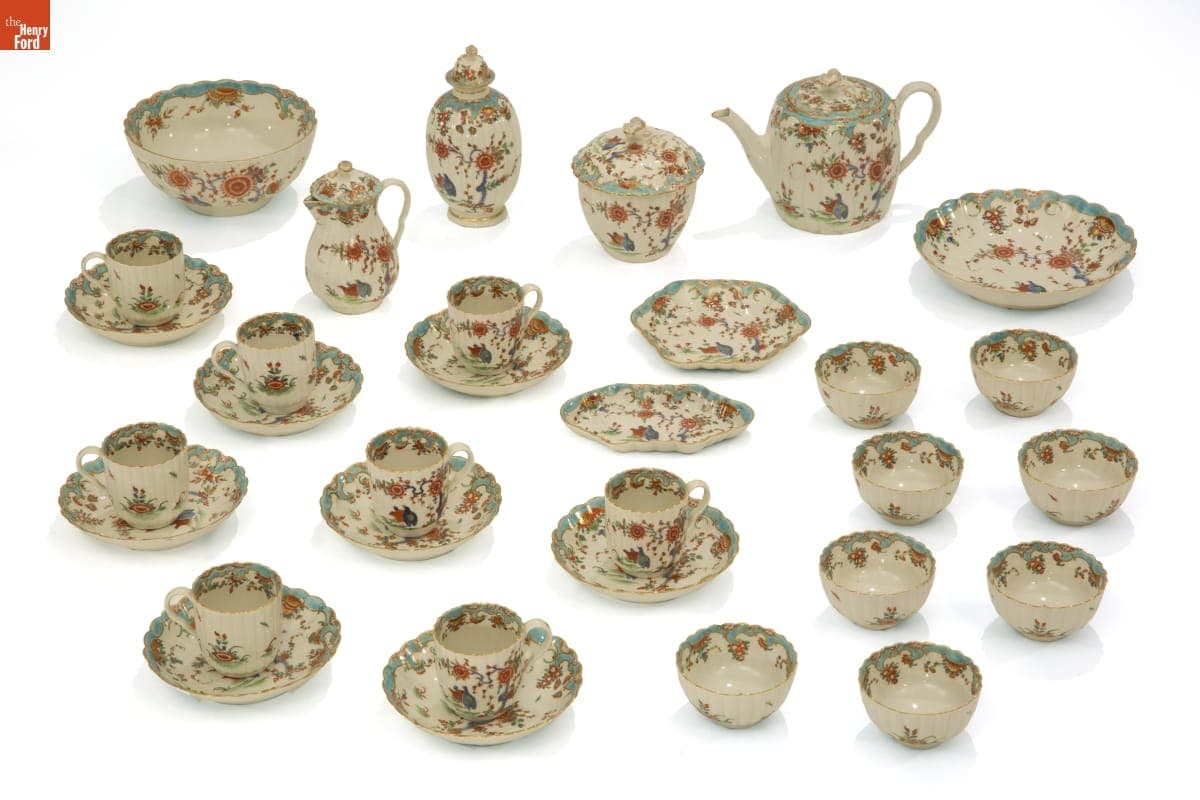 Tea Service, Made by Worcester Royal Porcelain Company, 1765-1770