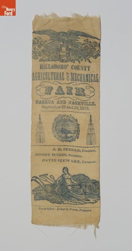 Hillsboro County Agricultural and Mechanical Fair Badge, 1852