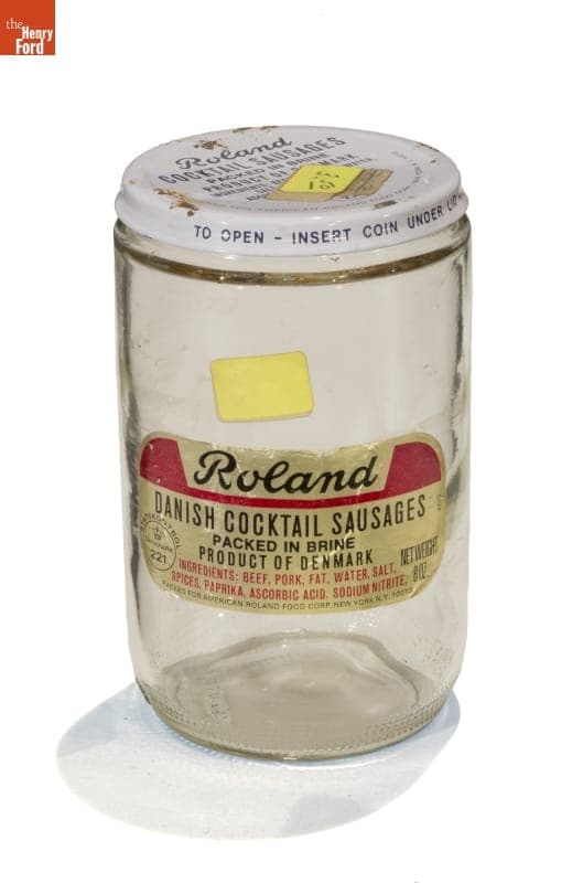 Jar of Roland Danish Cocktail Sausages, 1980-2000