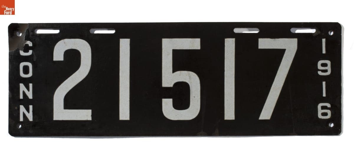Connecticut License Plate, 1916