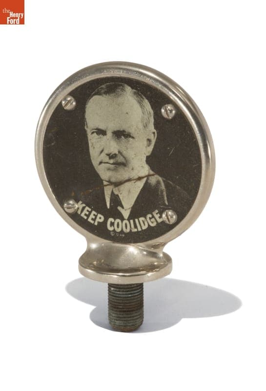 "Keep Coolidge" Hood Ornament, 1924