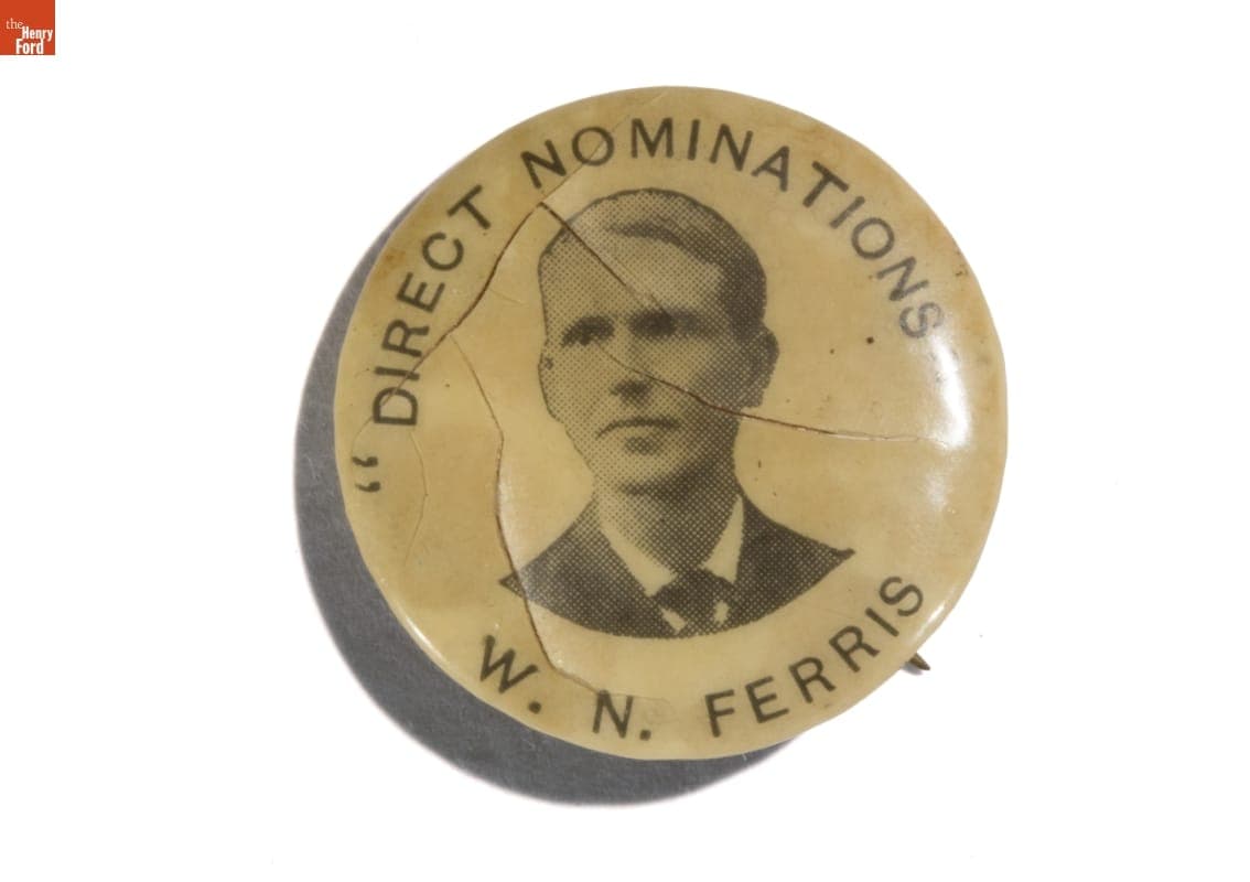W. N. Ferris Political Button, 1924