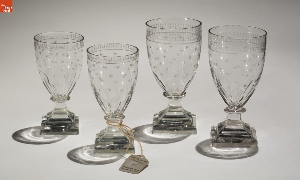Footed Drinking Glasses, 1790-1820