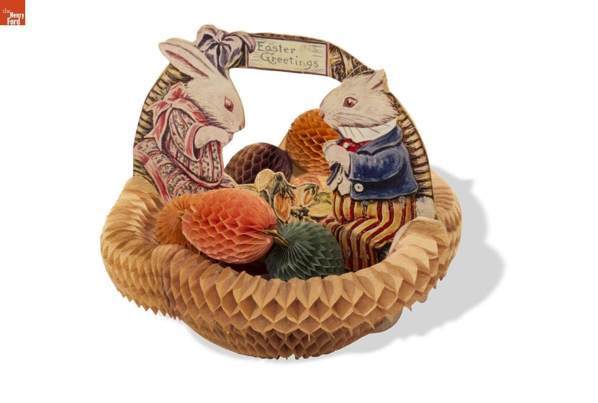 Three Dimensional Easter Card, "Easter Greetings," 1925