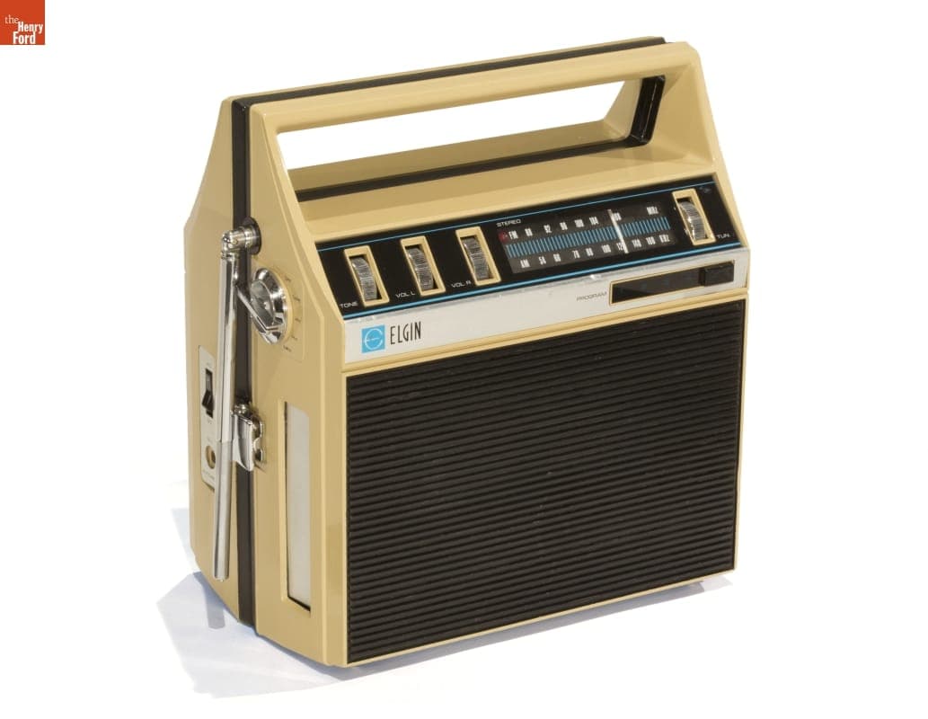 Elgin Portable 8 Track AM FM Stereo Player, Model RT-5530, circa 1972