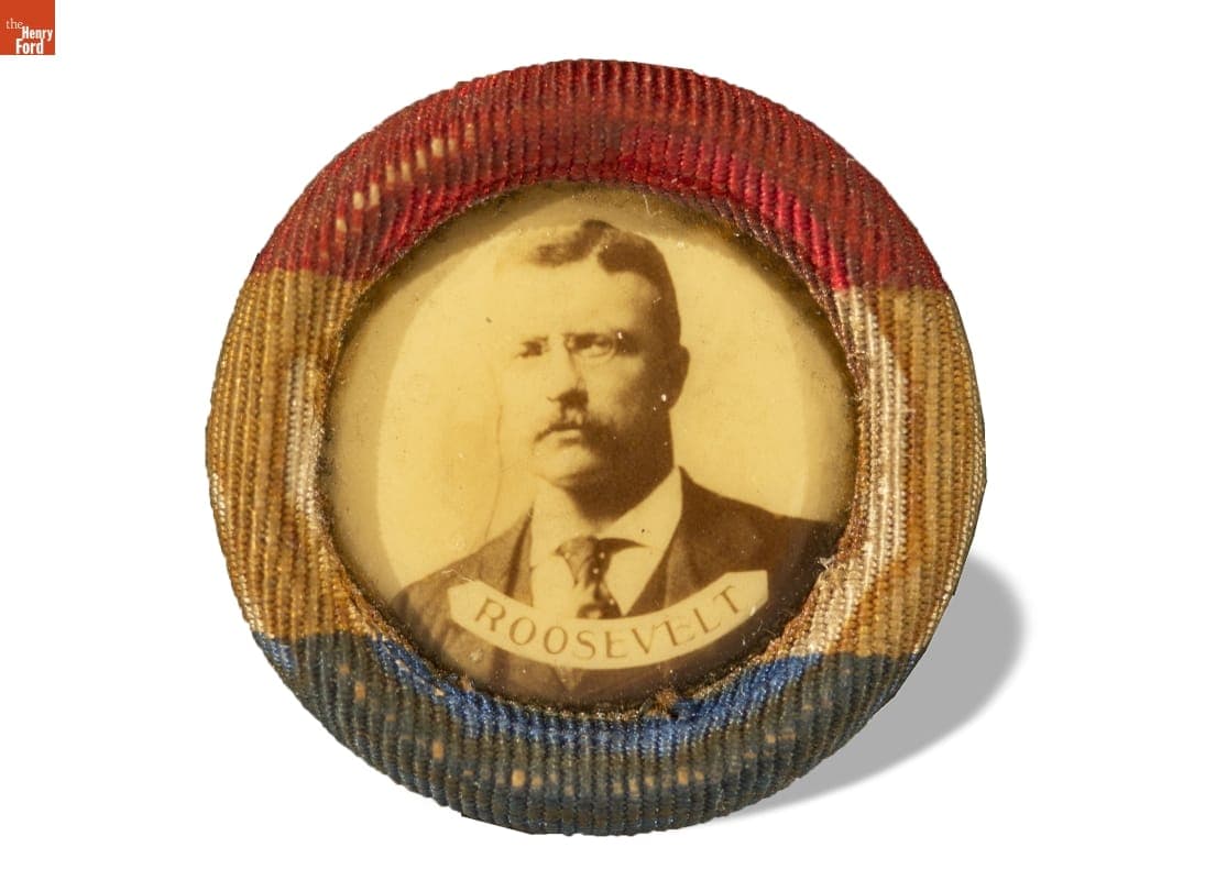 Theodore Roosevelt Campaign Button, 1904, 1912