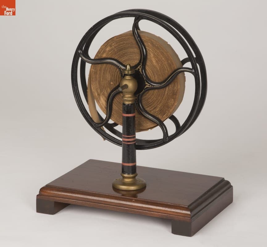 Telegraph Ticker Tape Reel, Used by the Barnum, Richardson Co., 1880-1900