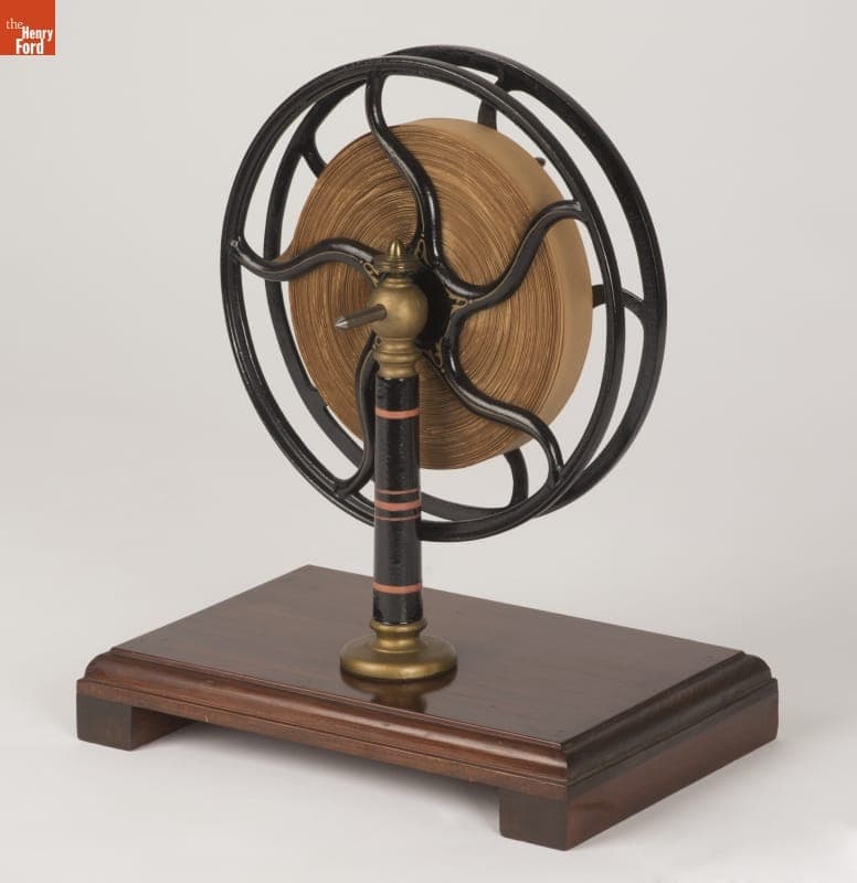 Telegraph Ticker Tape Reel, Used by the Barnum, Richardson Co., 1880-1900
