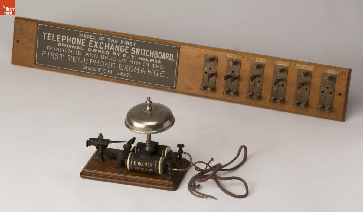 Holmes Burglar Alarm and Reproduction Switchboard, circa 1870 -1930