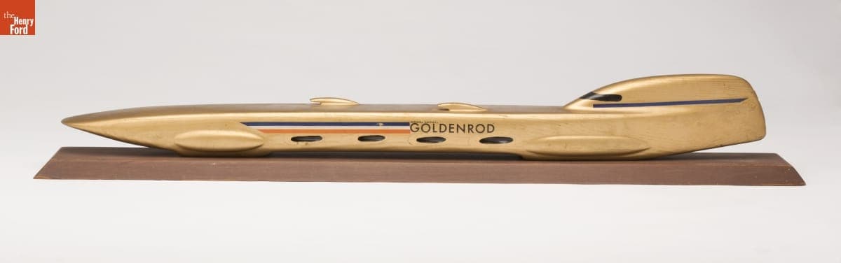 Scale Model of Goldenrod Land Speed Record Race Car, 1966