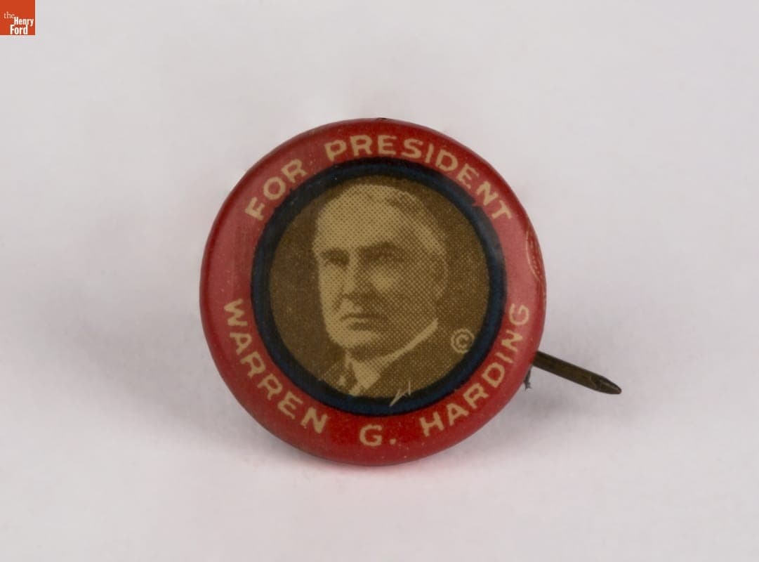 Warren G. Harding Campaign Button, 1920