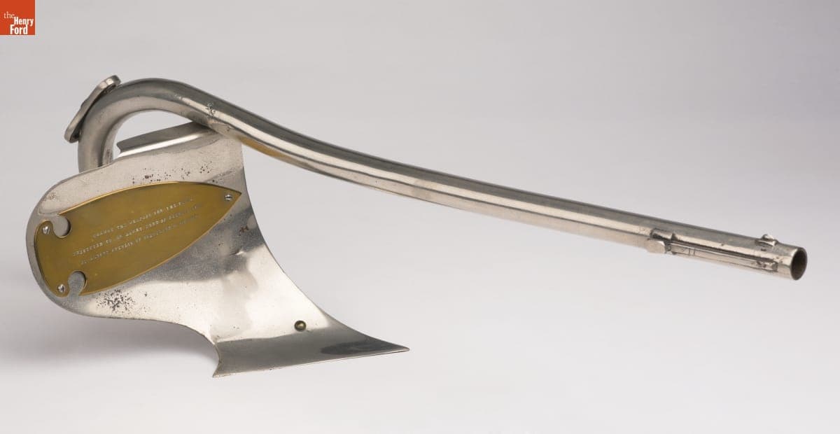 Miniature Plow Created from Rifle, Presented to Henry Ford, 1917
