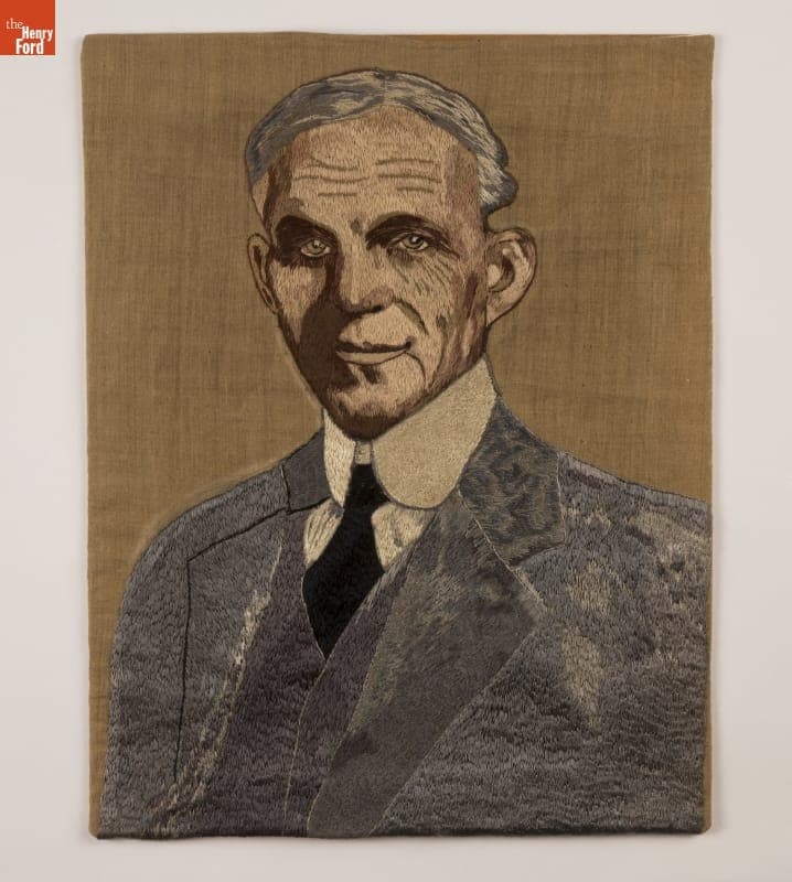 Needlework Portrait of Henry Ford, 1920-1940