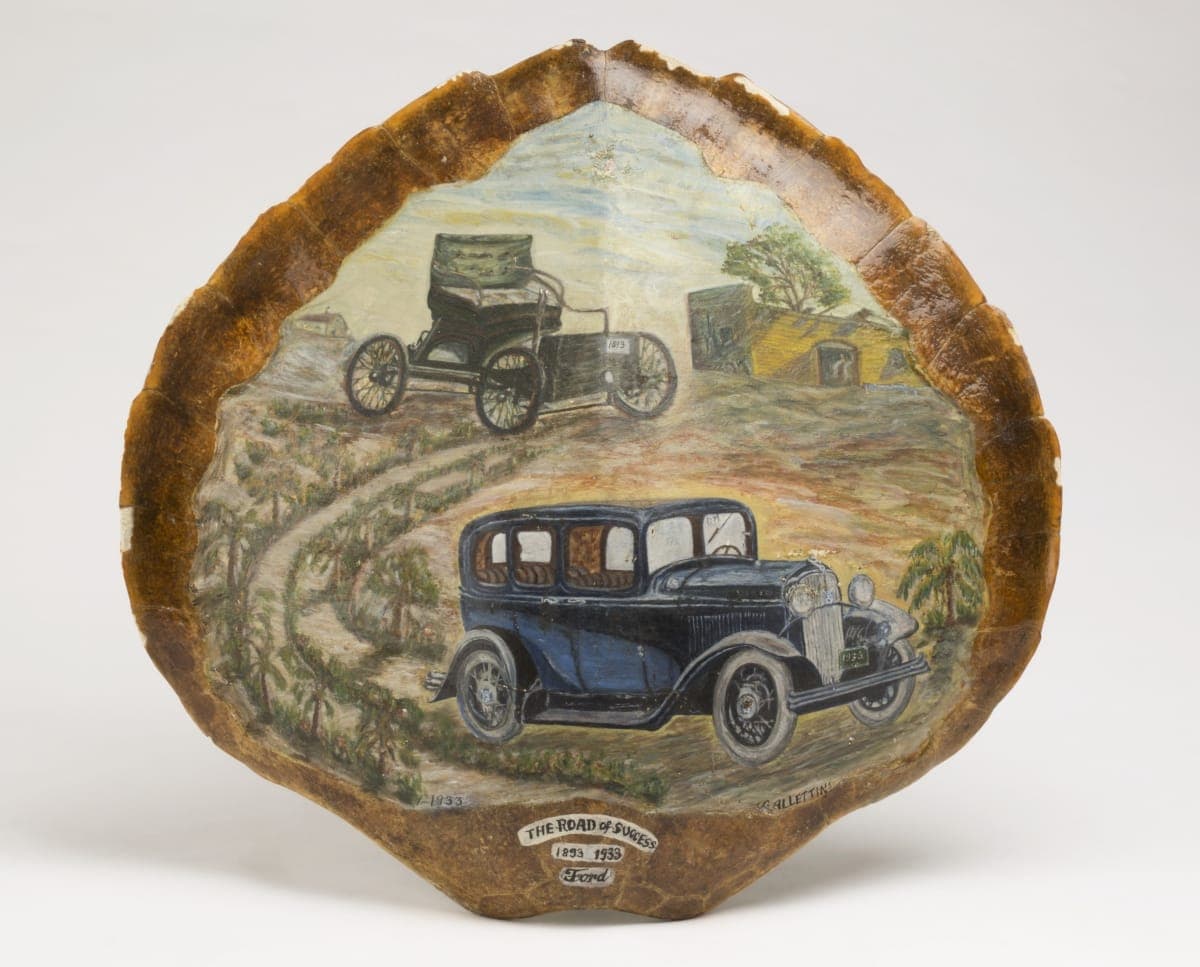 Painting on Turtle Shell, Presented to Henry Ford, 1933
