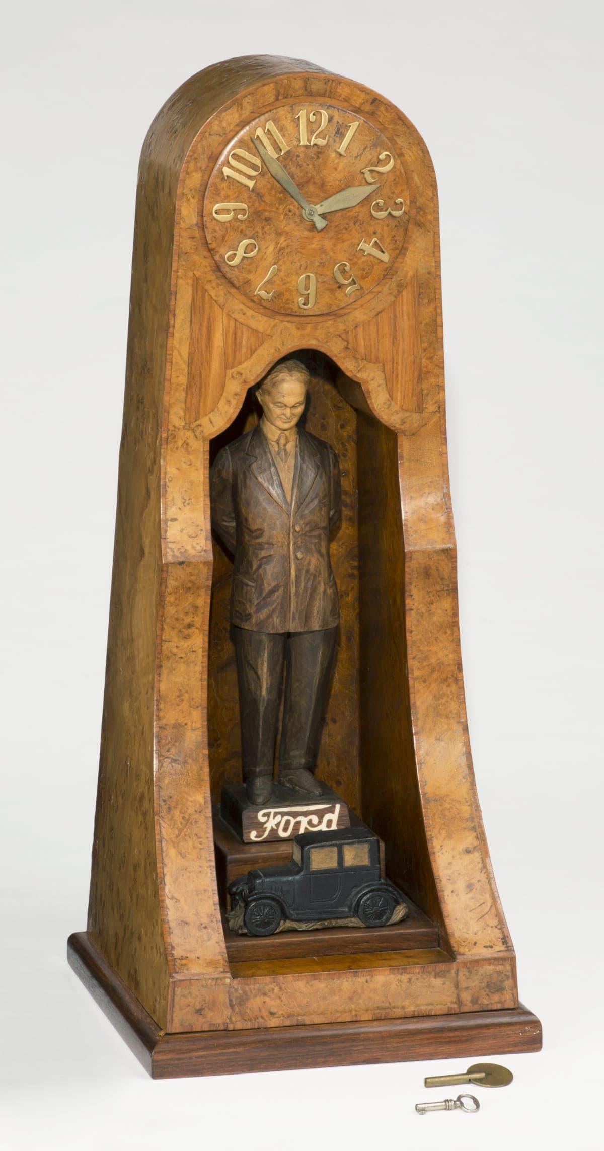 Hand Carved Shelf Clock, Gift to Henry Ford, 1928